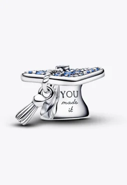 Sparkling Blue 2026 Graduation Cap Charm