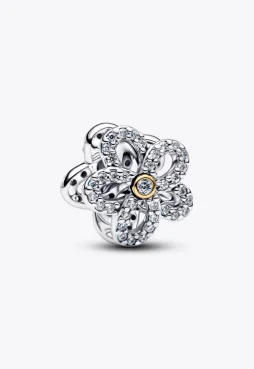 Pavé Flower Openwork Charm