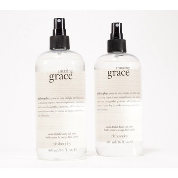 philosophy love & grace super-size satin oil body mist duo