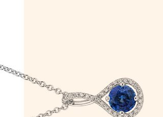Sapphire Pavé Twist Pendant