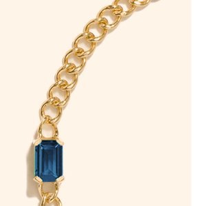 Lia London Blue Topaz Chain Bracelet