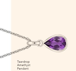 Teardrop Amethyst Pendant