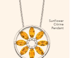 Sunflower Citrine Pendant
