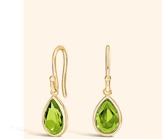 Teardrop Peridot Earrings