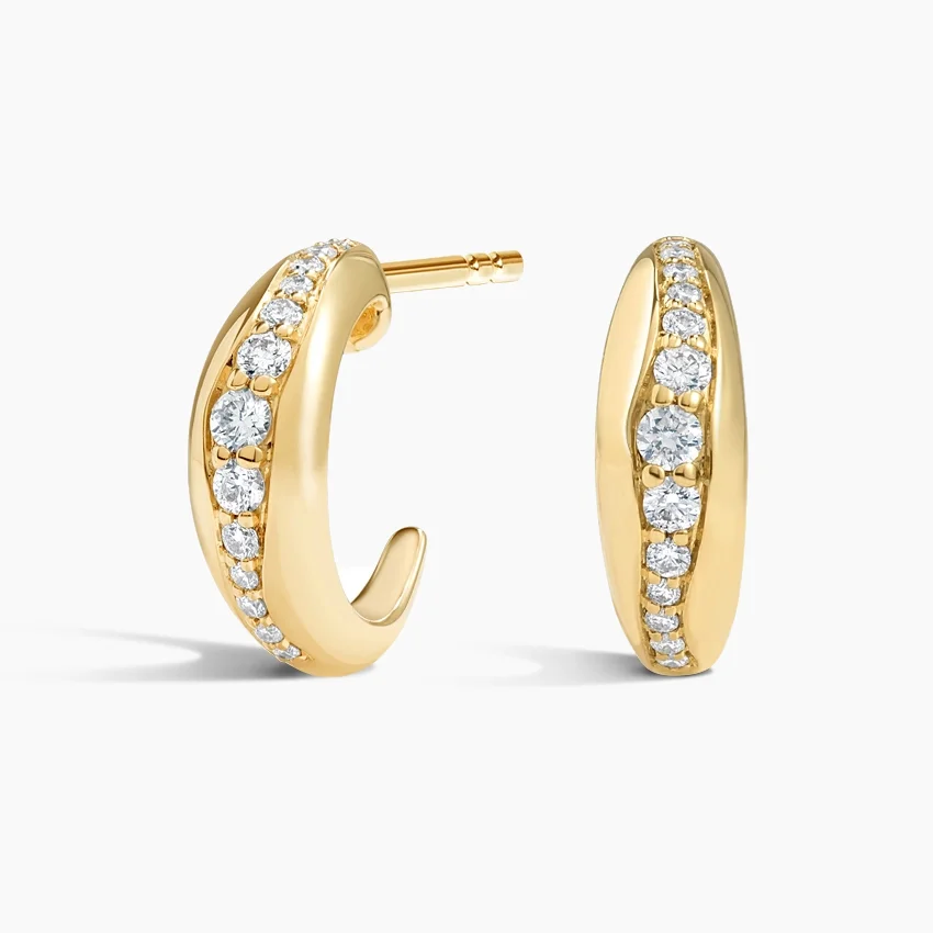 Fairmined Tierra Diamond Hoop Earrings