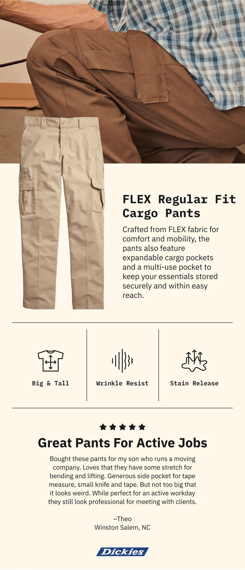 FLEX Regular Fit Cargo Pants