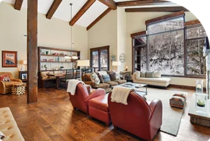 Cozy up in a rustic private home rental with our Woodsy Charm Collection.