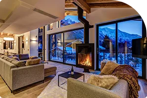 Enjoy après-ski comfort in a luxurious private lodge with our Ski-In, Ski-Out Collection.