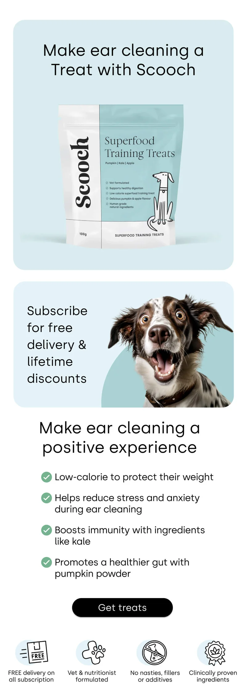 Make ear cleaning a Treat with Scooch - Get treats