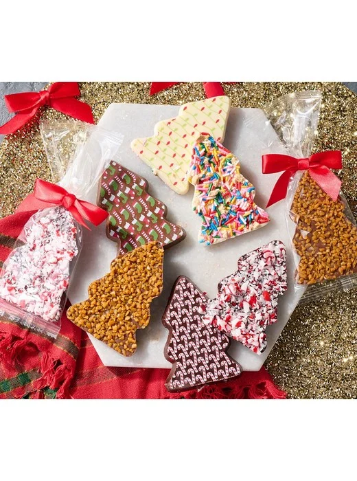 Chocolate Works 8pc Holiday Chocolate Bark with Candy Topping