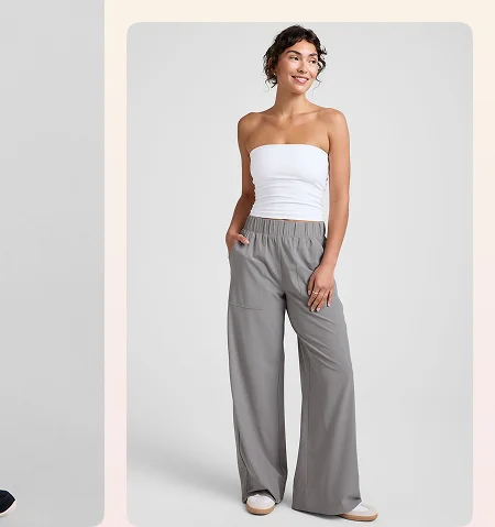 Easy Wide Leg Pant in Mist
