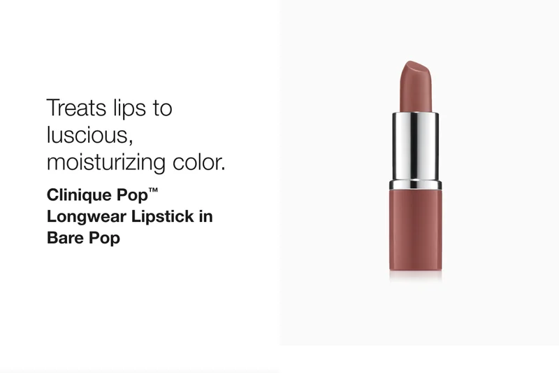 Treats lips to luscious, moisturizing color. Clinique Pop™ Longwear Lipstick in Bare Pop