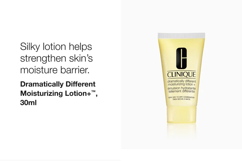 Silky lotion helps strengthen skin's moisture barrier. Dramatically Different Moisturizing Lotion+™, 30ml
