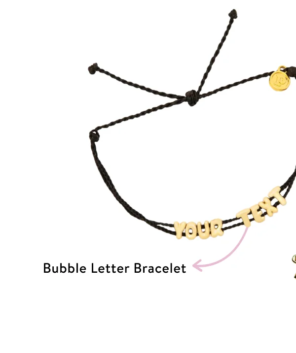 Bubble Letter Bracelet