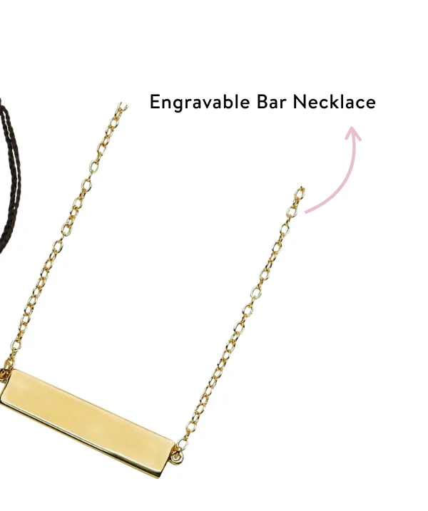 Engravable Bar Necklace