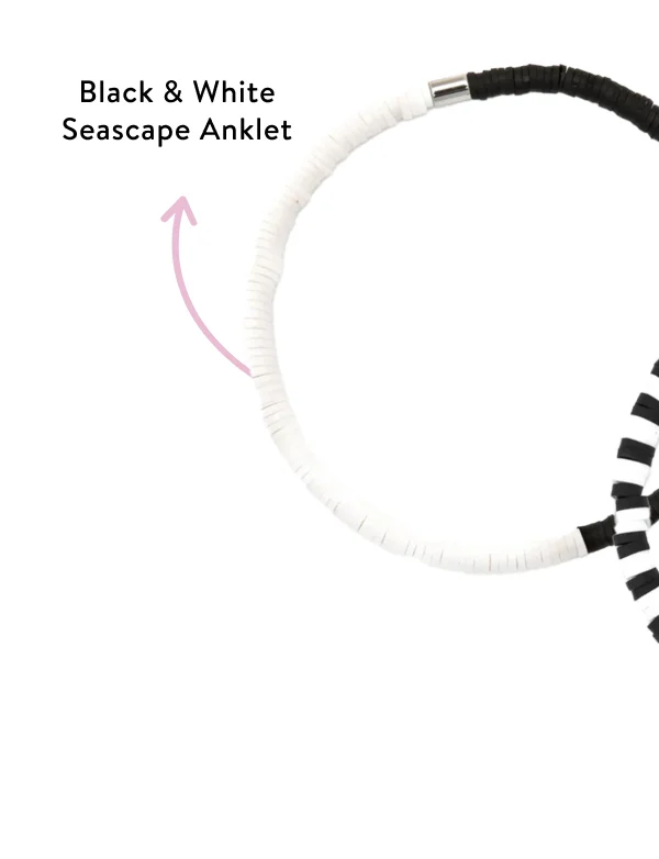 Black and White Seascape Anklet