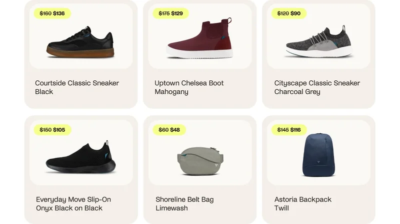 Product grid of on-sale styles.