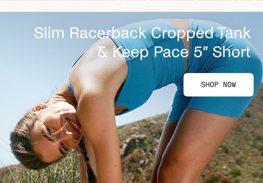 Spacedye Slim Racerback Cropped Tank in Cali Blue Heather