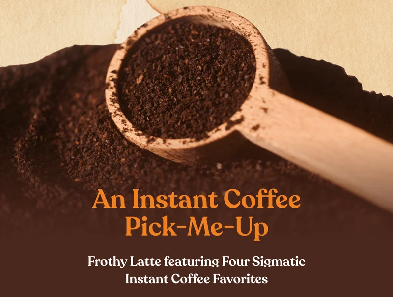 An Instant Coffee Pick-Me-Up | Frothy Latte featuring Four Sigmatic Instant Coffee Favorites