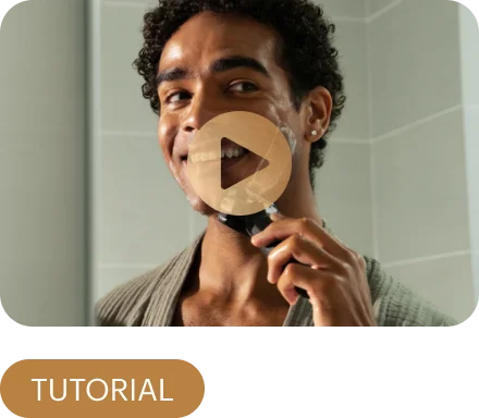 Electric face shaver routine
