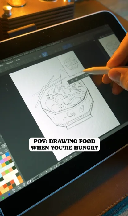 Drawing Food When You're Hungry