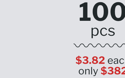 100 pcs for $3.82 each