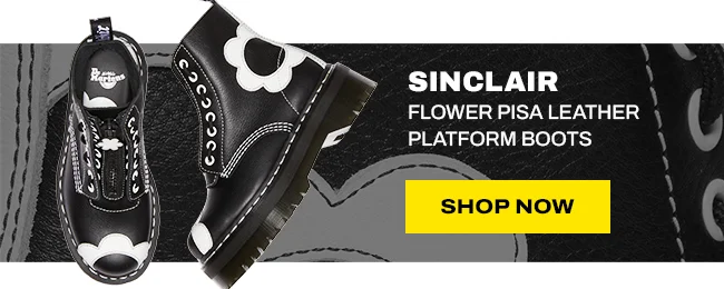Sinclair Flower Pisa Leather Platform Boots