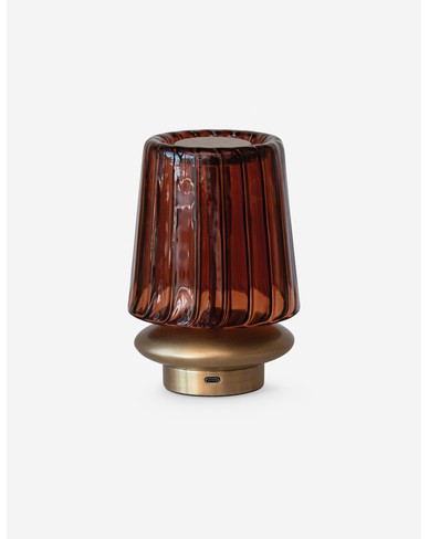 Takada Mini Cordless Table Lamp-Amber