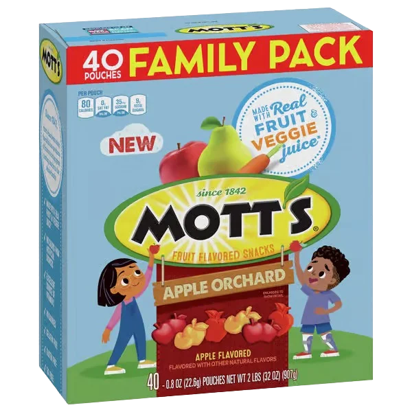 Image of Mott's Apple Flavored Fruit Snacks (40 Pouches)