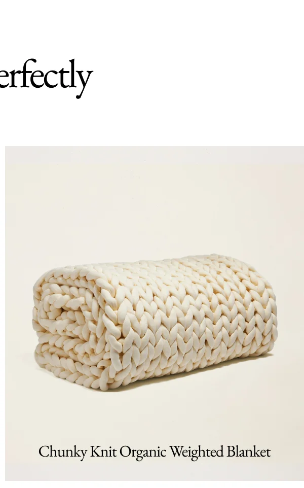 Chunky Knit Organic Weighted Blanket