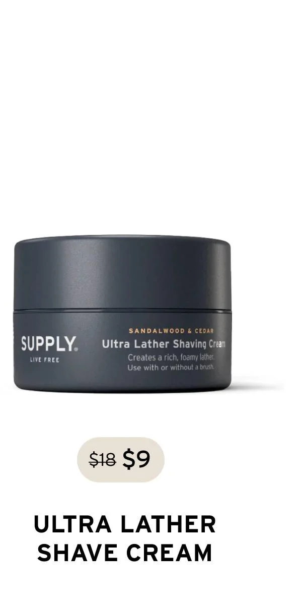 Supply Ultra Lather Shave Cream price drop from $18 to $9