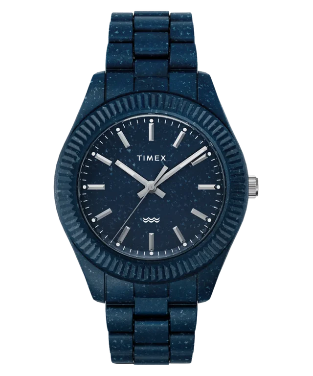 Waste More Time Watch Timex Legacy Ocean 42mm with Recycled Plastic Bracelet