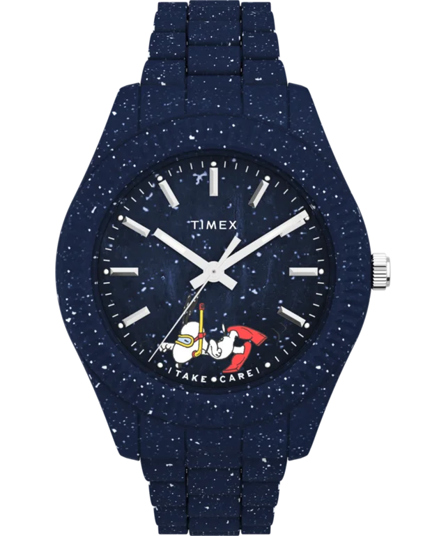 Timex Legacy Ocean x Peanuts 42mm Recycled Bracelet Watch