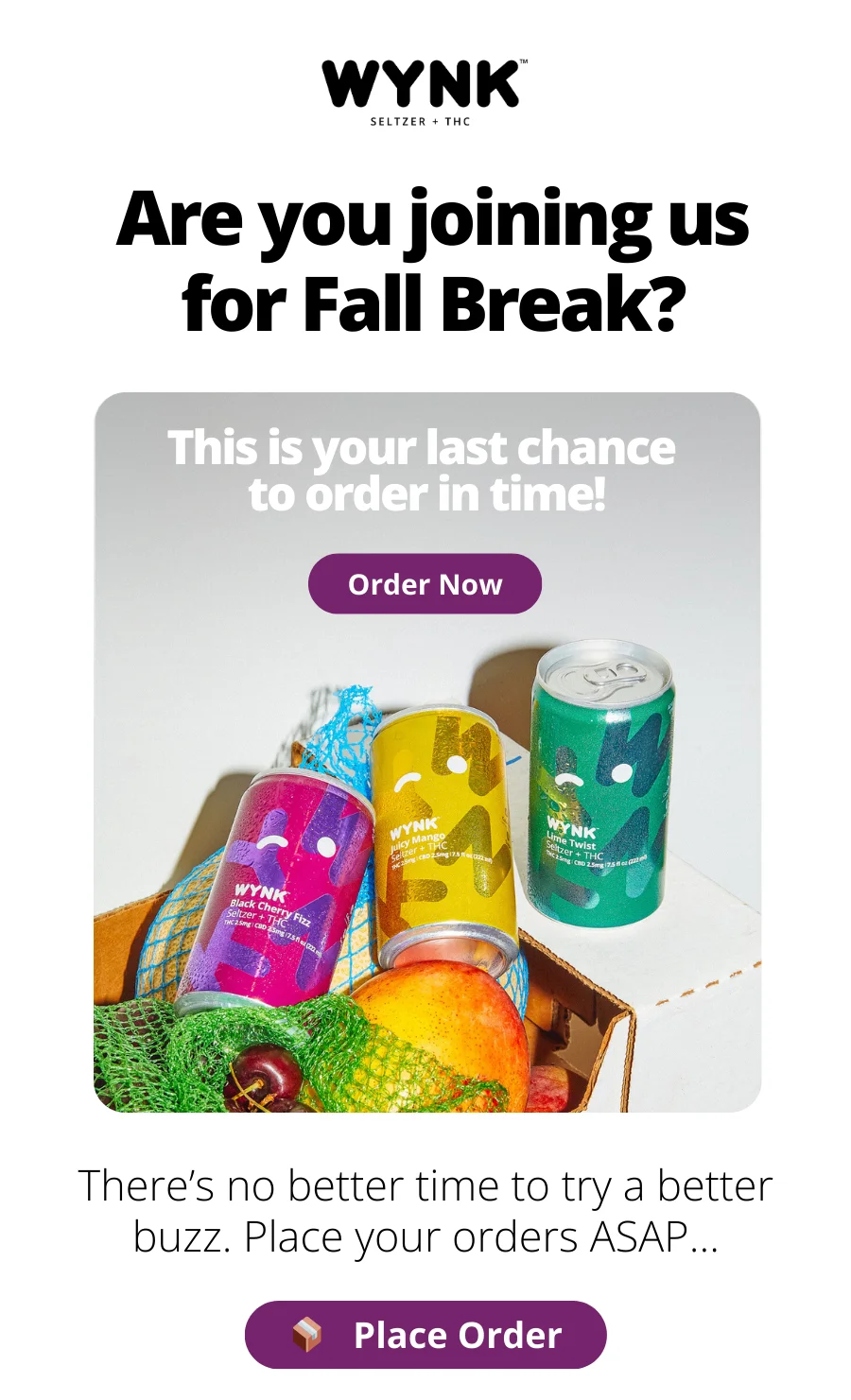 Order in time for Sober October