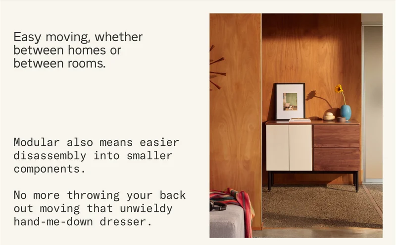 Easy moving - whether between homes or between rooms.