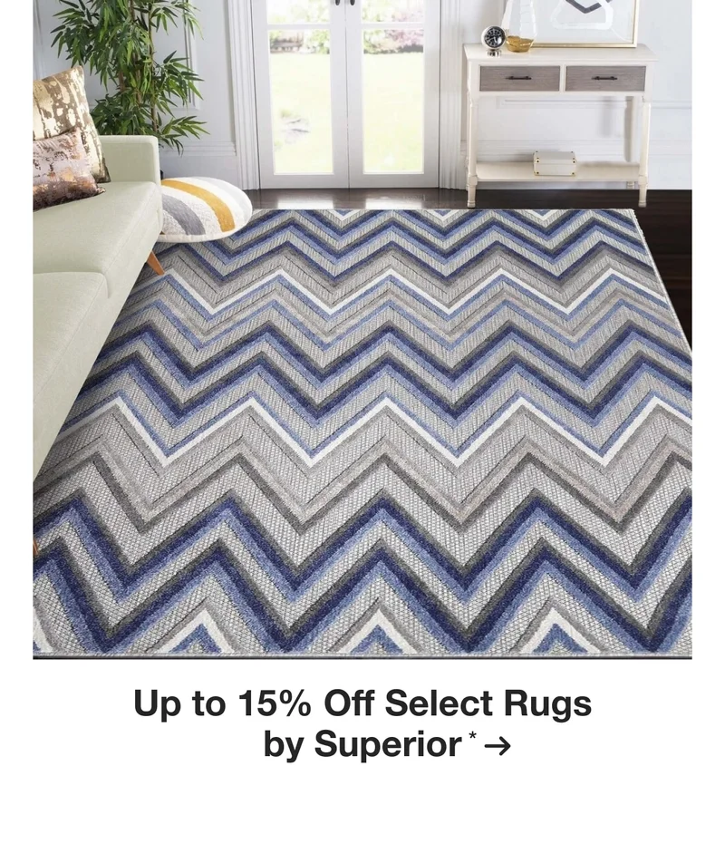 Up to 15% Off Select Rugs by Superior*