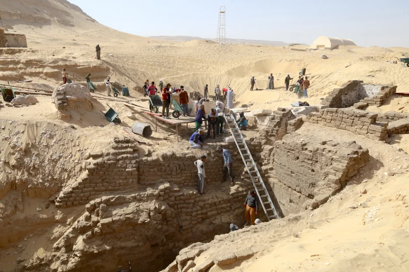 Archaeologists from Egypt and the U.S. unearthed the tomb of an unknown pharaoh beneath around 20 feet of sand at the Abydos archaeological site.