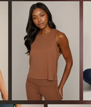 Serene Tank: Chestnut Brown