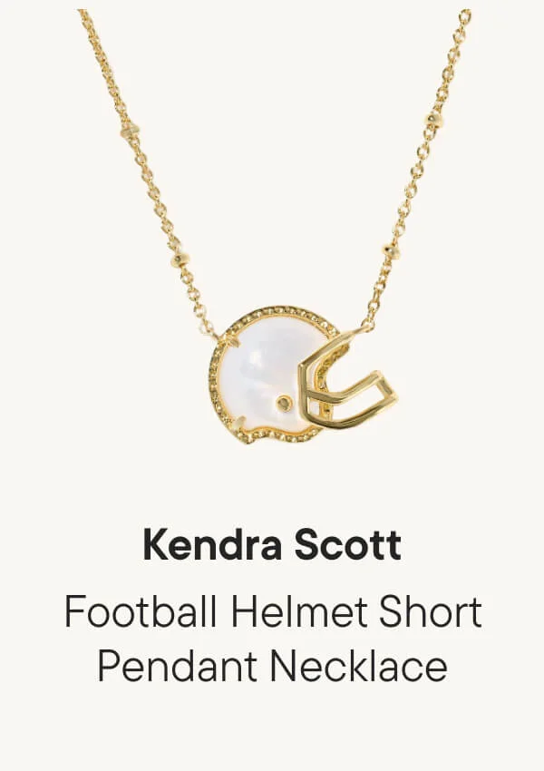 Football Helmet Short Pendant Necklace