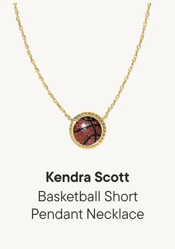 Basketball Short Pendant Necklace