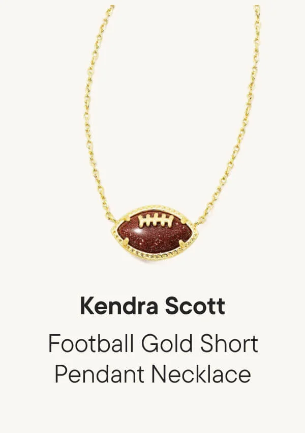 Football Gold Short Pendant Necklace