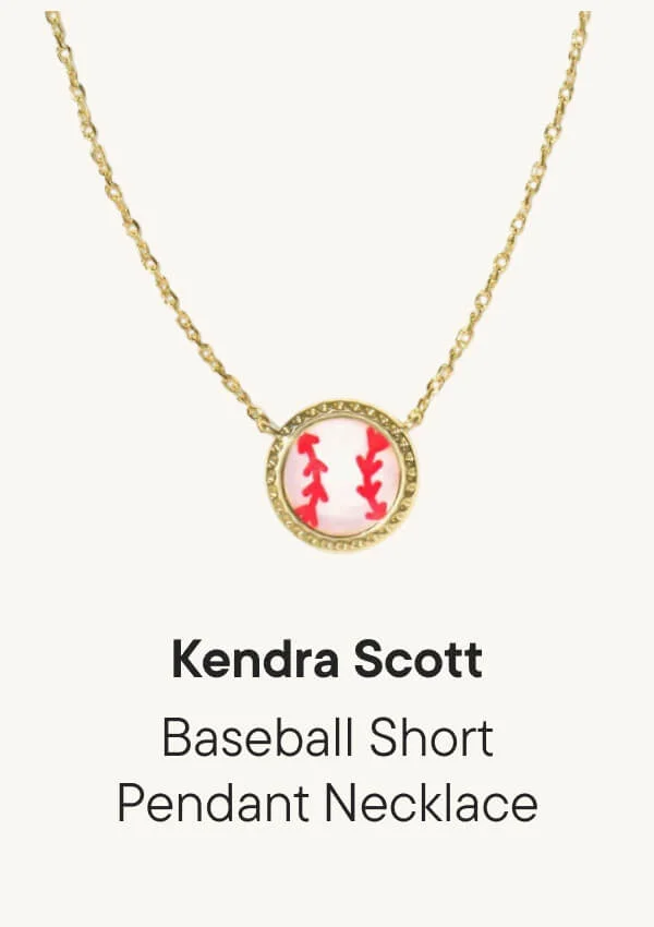 Baseball Short Pendant Necklace