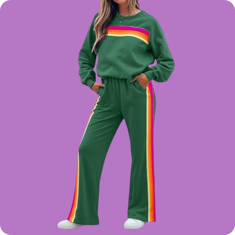 Rainbow striped track suit Rainbow striped track suit