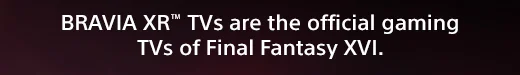 BRAVIA XR™ TVs are the official gaming TVs of Final Fantasy XVI.