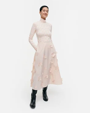 Light pink floral skirt.