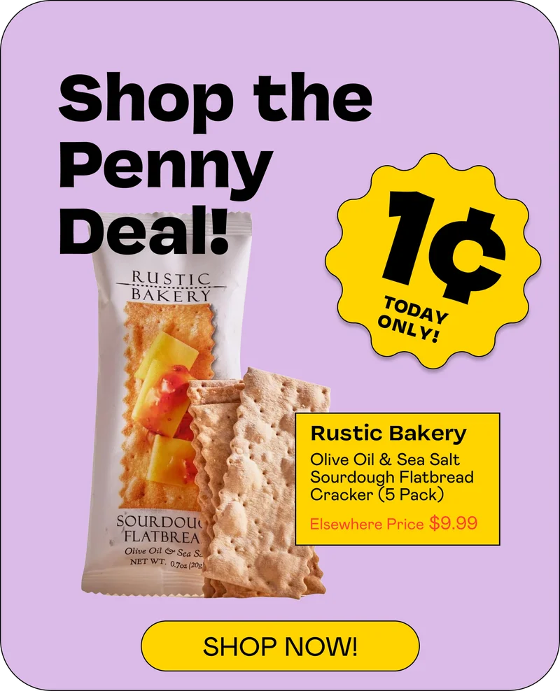 Shop the Penny Deal! 1¢ Rustic Bakery Crackers.