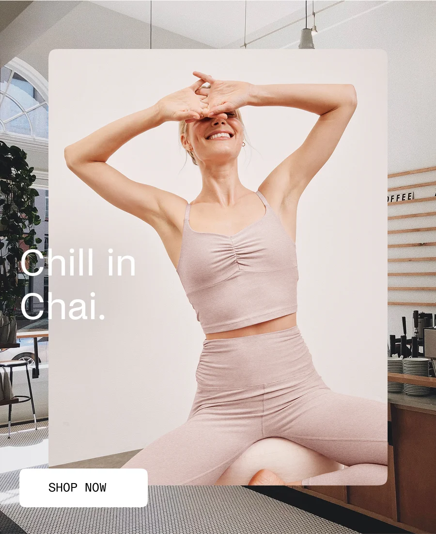 Spacedye Raise The Barre Shirred Cropped Tank in Chai