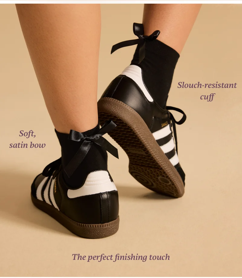 Soft, satin bow | Slouch-resistant cuff | The perfect finishing touch