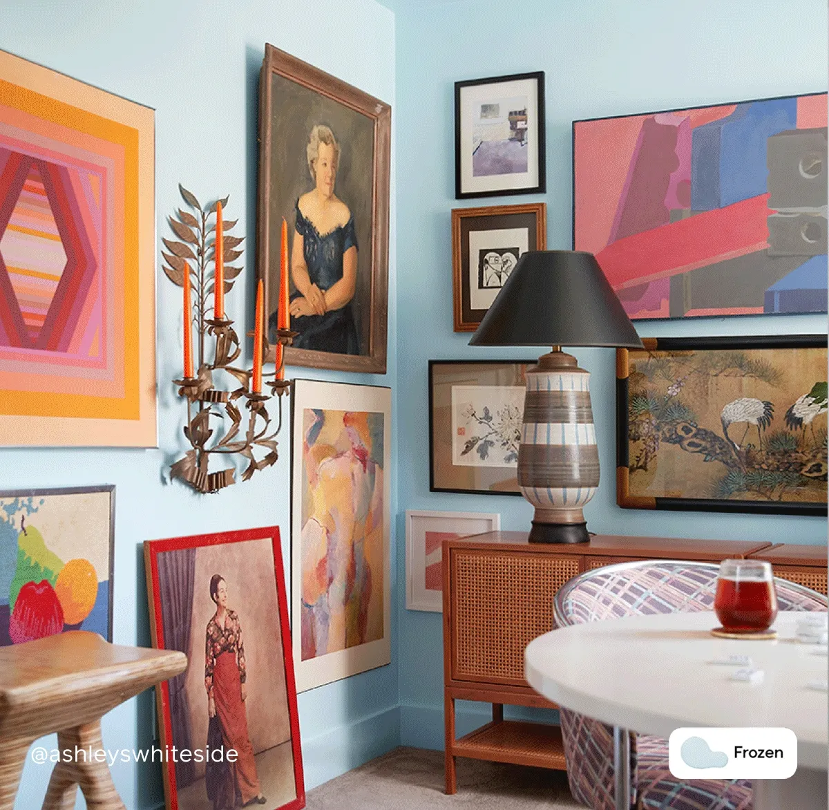 Gif of Clare painted spaces featuring Frozen, Classic and Dirty Martini