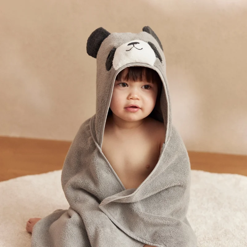Image of Panda Baby & Kids Hooded Bath Towel